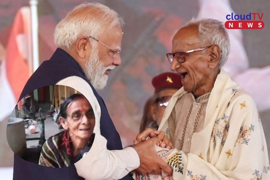 Family Overwhelmed As Prime Minister Honours 97-Year-Old BJP Veteran On Bengal Swearing-In Stage
