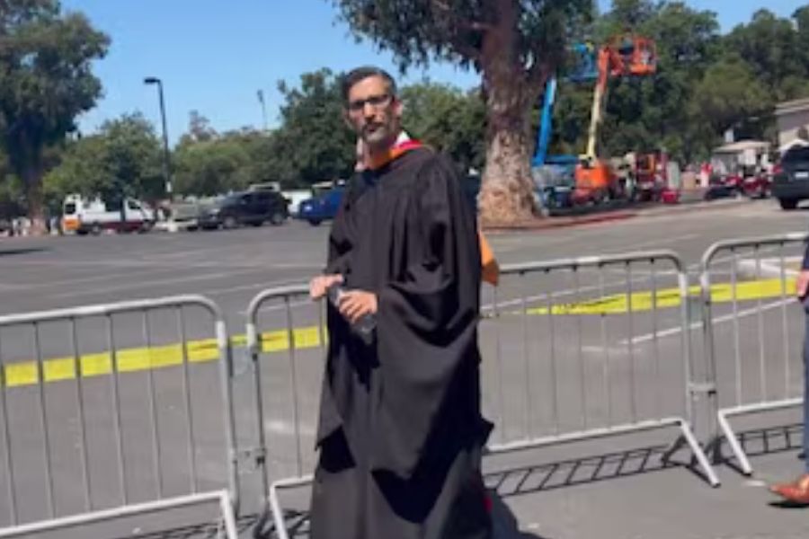 Sundar Pichai Faces Student Protest at Stanford Graduation Over Palestine Issue