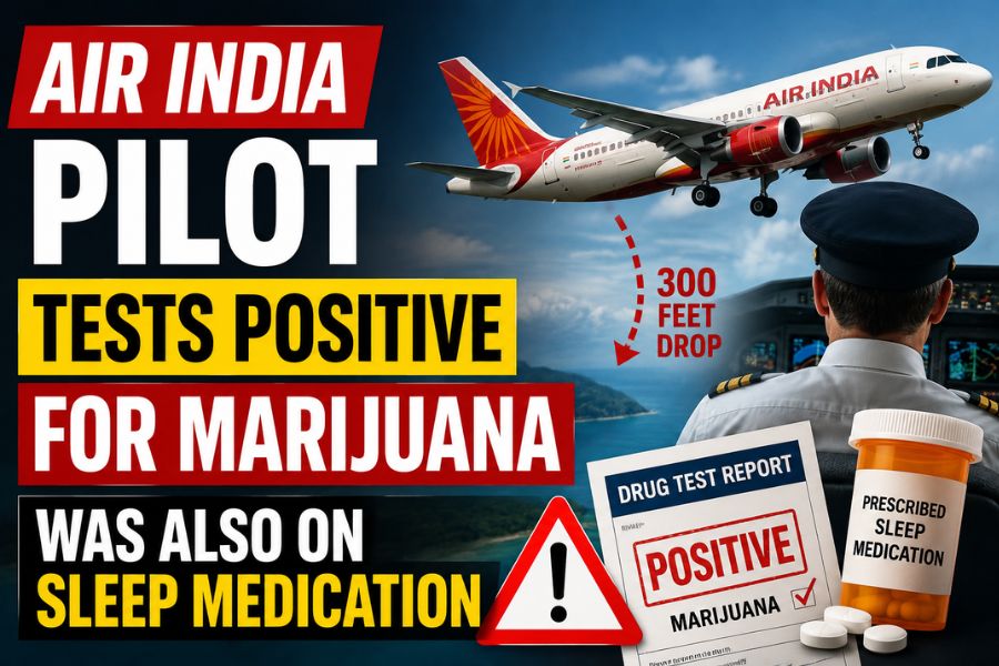 Air India Phuket-Delhi Pilot Tested Positive for Marijuana Twice, Was Also on Sleep Medication