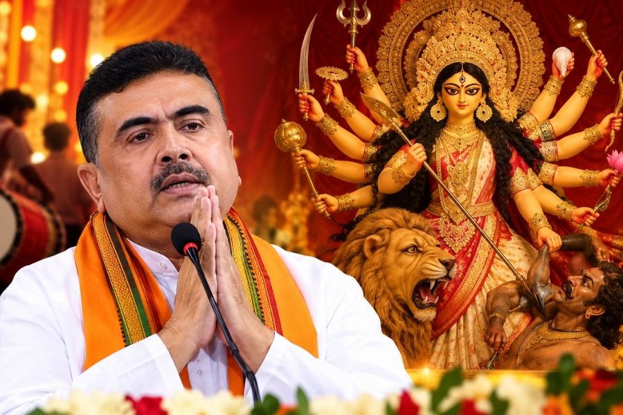 ‘I Apologise for the Wrong Advertisement’: Suvendu Adhikari Ends Row Over 11-Handed Durga Image