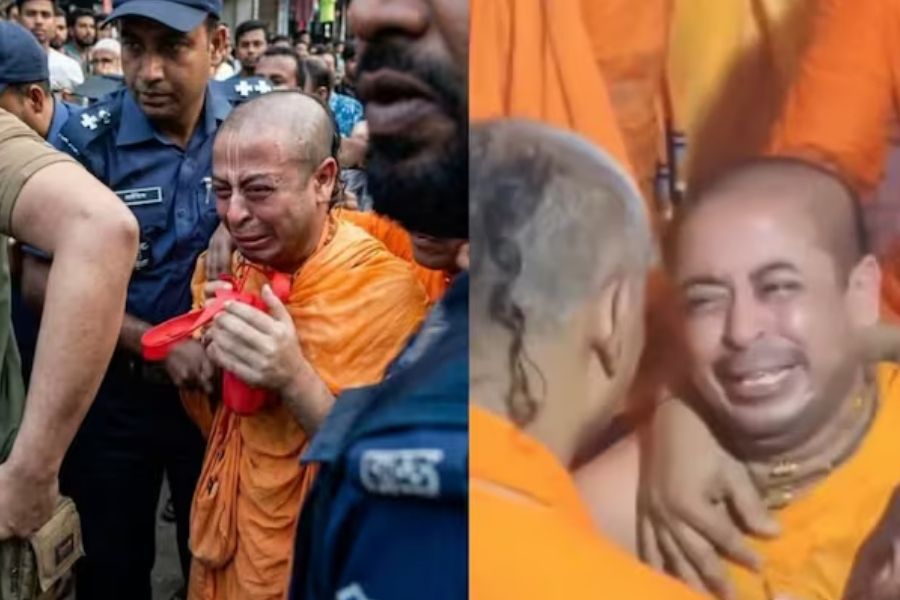 Chinmoy Krishna Das Breaks Down at Mother’s Funeral After 5-Hour Parole in Bangladesh
