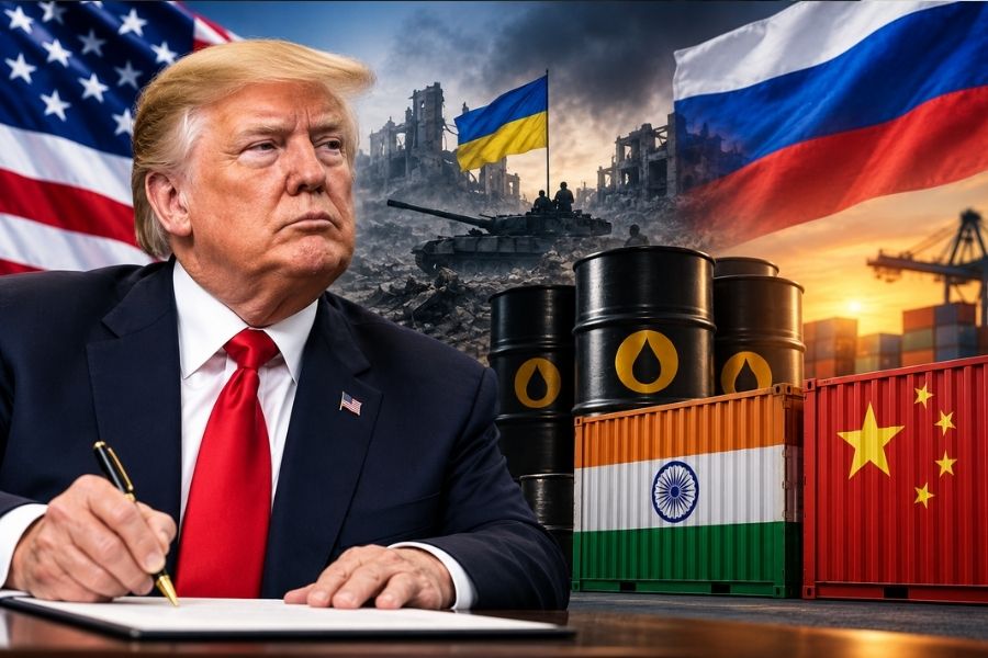 Trump Signs Russia Sanctions Bill, Clearing Way for Up to 100% Tariffs on India and China