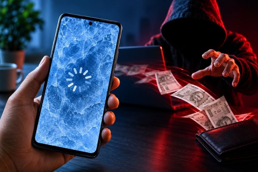 Frozen Screen UPI Scam: How a simple phone glitch could lead to bank fraud